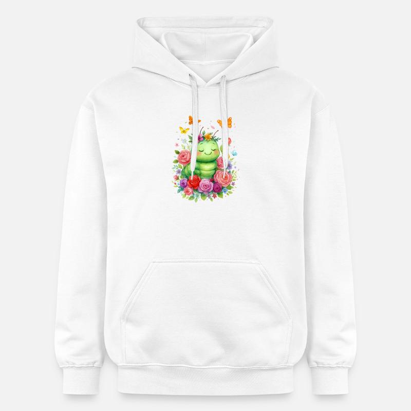 Papillon chenille - Sweat à capuche Softstyle® Gildan Unisexe - blanc