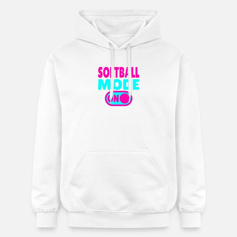 Mode softball activé - Sweat à capuche Softstyle® Gildan Unisexe - blanc