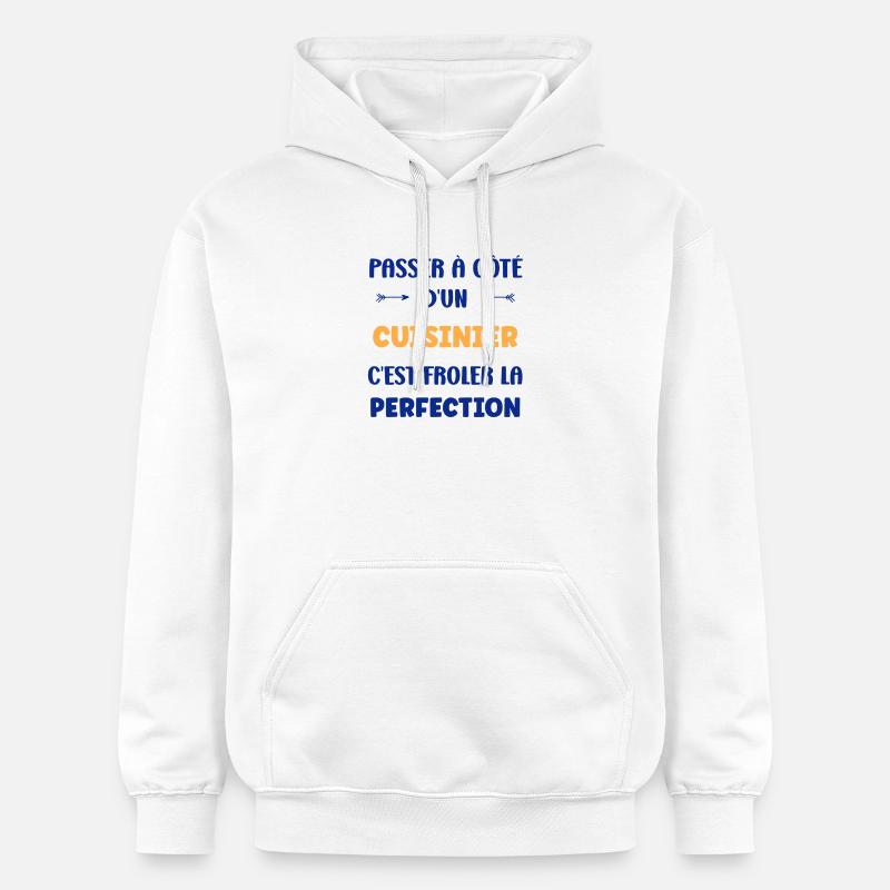 A Côté D'un Cuisinier Perfection - Sweat à capuche Softstyle® Gildan Unisexe - blanc
