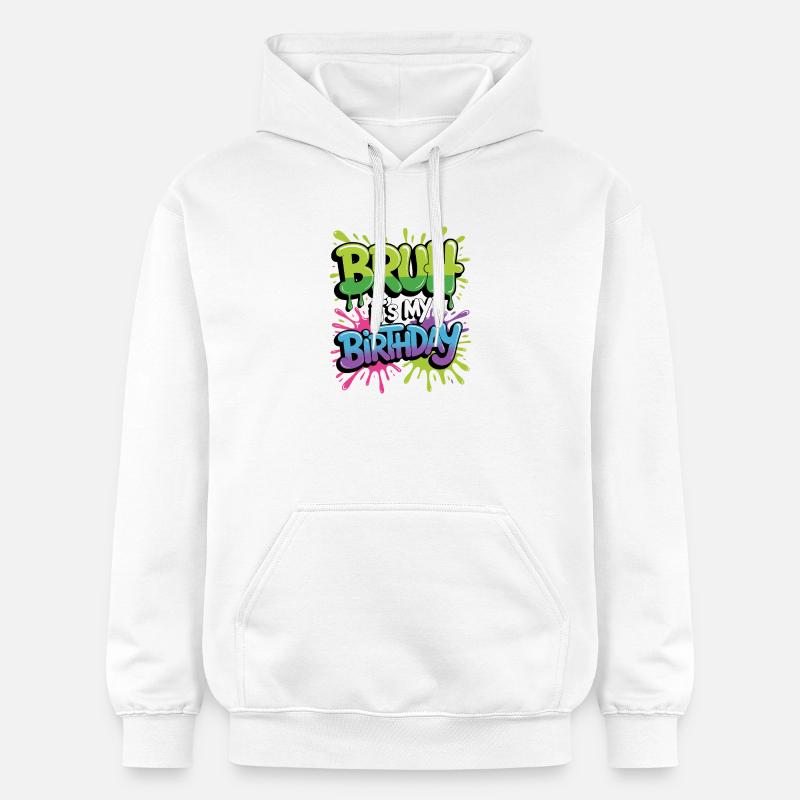 Mec, c’est mon anniversaire - Sweat à capuche Softstyle® Gildan Unisexe - blanc