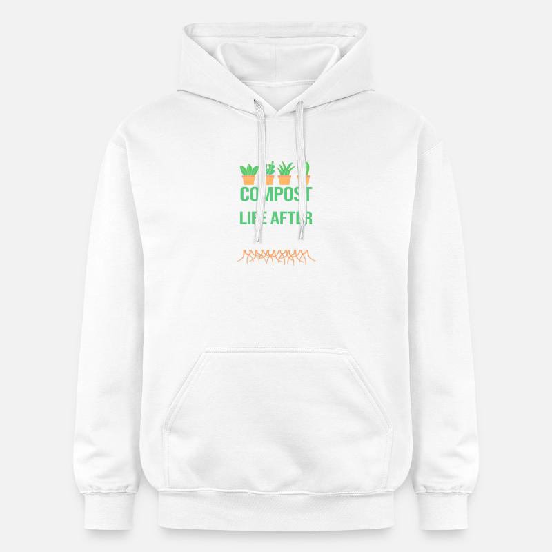 Cadeau de compost de vers - Sweat à capuche Softstyle® Gildan Unisexe - blanc