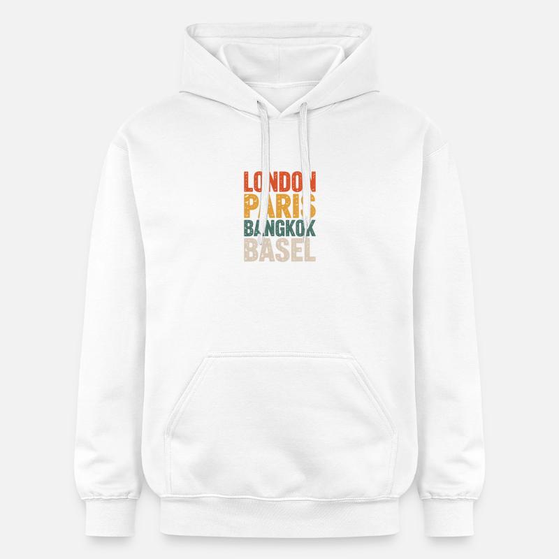 Bâle - Sweat à capuche Softstyle® Gildan Unisexe - blanc