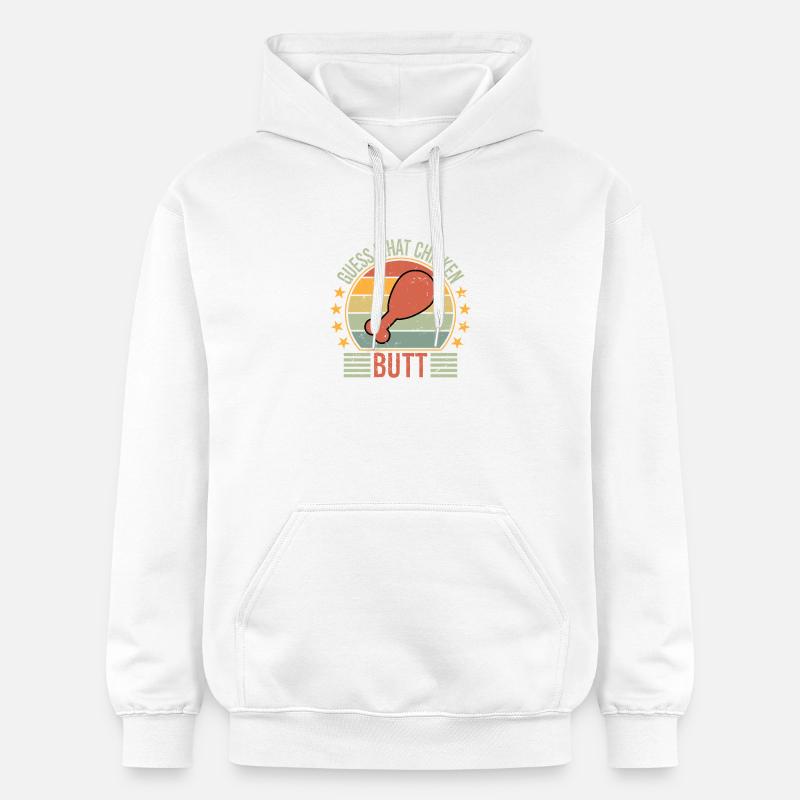 Devinez quoi, cul de poulet - Sweat à capuche Softstyle® Gildan Unisexe - blanc