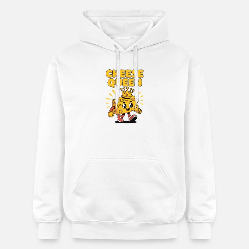 Cheese Queen – Käse mit Krone - Gildan Unisex Softstyle® Midweight Hoodie - Weiß