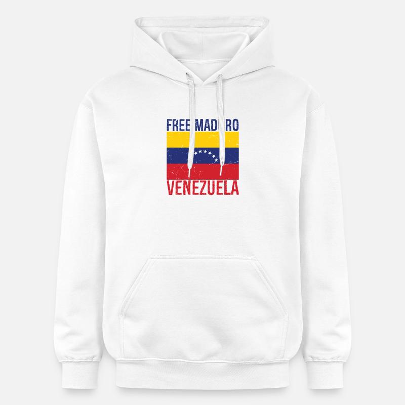 Drapeau du Venezuela de Maduro libre - Sweat à capuche Softstyle® Gildan Unisexe - blanc