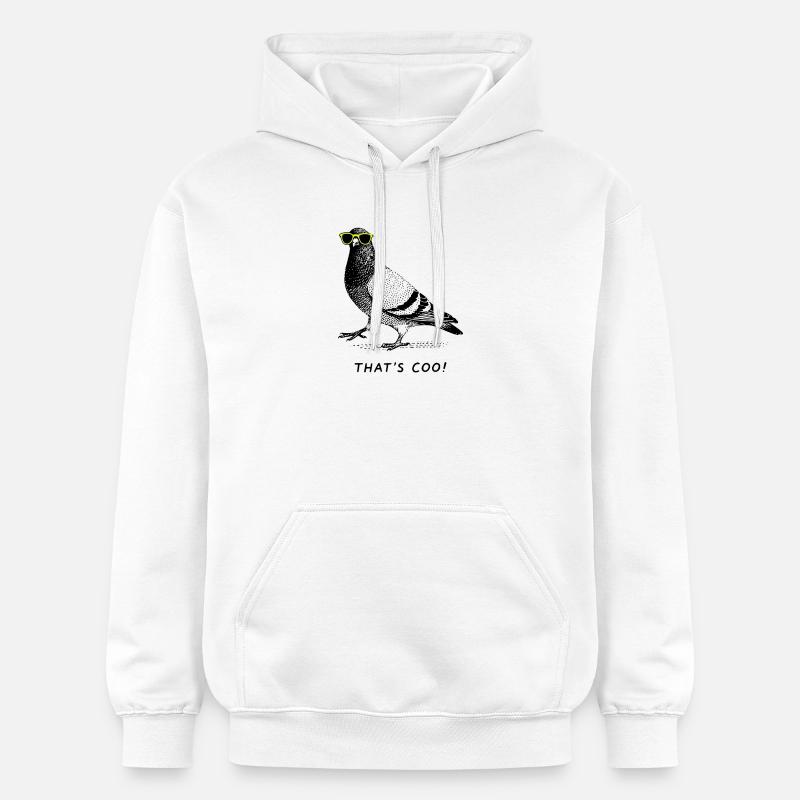 C’est Coo - Cool Pigeon - Sweat à capuche Softstyle® Gildan Unisexe - blanc