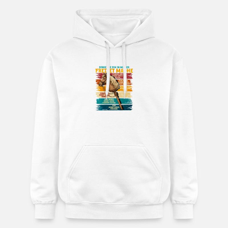 Bannière du cheval de loisir - Sweat à capuche Softstyle® Gildan Unisexe - blanc