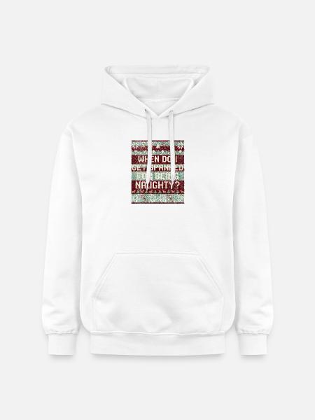 Quand serai-je puni ? Noël coquin - Sweat à capuche Softstyle® Gildan Unisexe - blanc