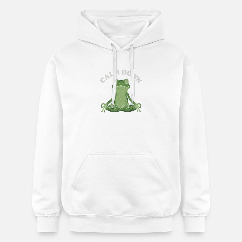 Pose de méditation du Petit Crapaud - Sweat à capuche Softstyle® Gildan Unisexe - blanc