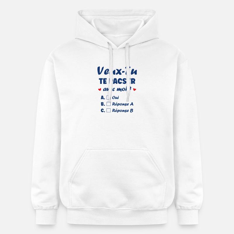 Demande de pacs - Sweat à capuche Softstyle® Gildan Unisexe - blanc