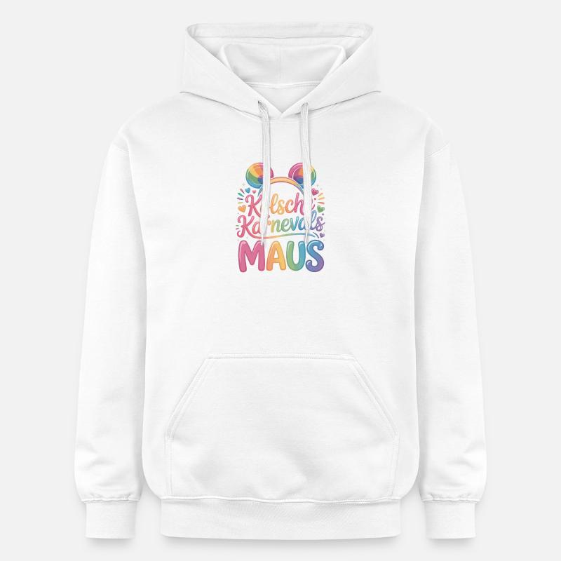 Kölsche Karnevalsmaus Karneval Köln Kölner Maus - Gildan Unisex Softstyle® Midweight Hoodie - Weiß