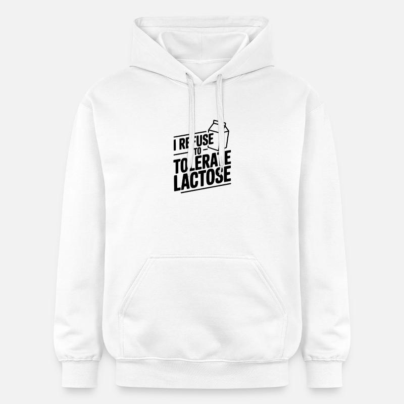 Je refuse de tolérer le lactose - Sweat à capuche Softstyle® Gildan Unisexe - blanc