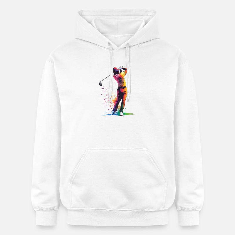Swing de golf - Sweat à capuche Softstyle® Gildan Unisexe - blanc