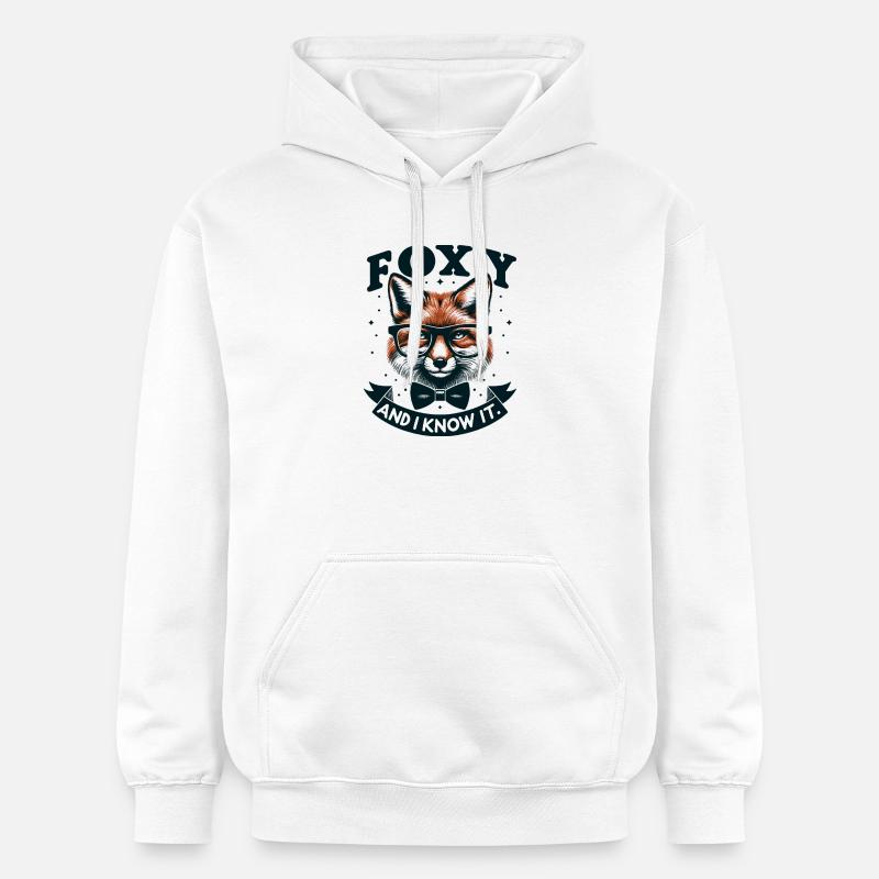 Nœud papillon Foxy Nerd - Sweat à capuche Softstyle® Gildan Unisexe - blanc