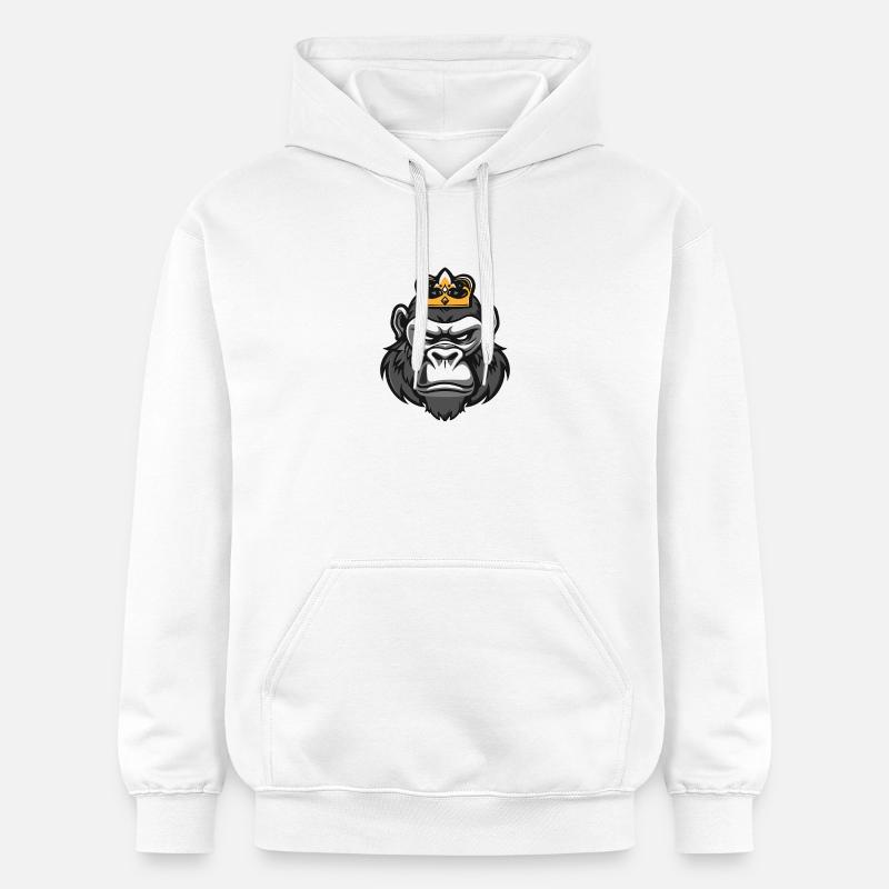 Couronne de tête de gorille - Sweat à capuche Softstyle® Gildan Unisexe - blanc