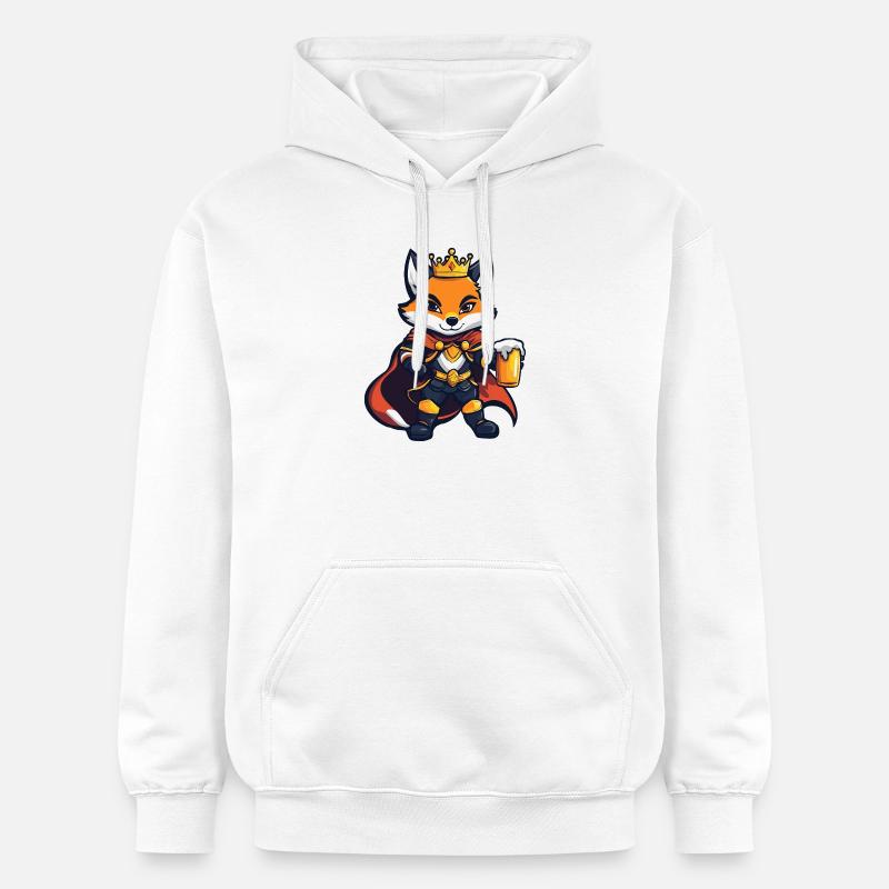 Roi de la Bière Fox - Sweat à capuche Softstyle® Gildan Unisexe - blanc