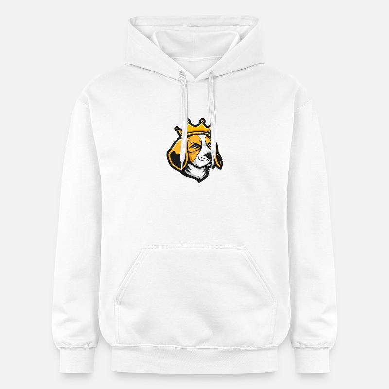 Couronne de chien beagle - Sweat à capuche Softstyle® Gildan Unisexe - blanc