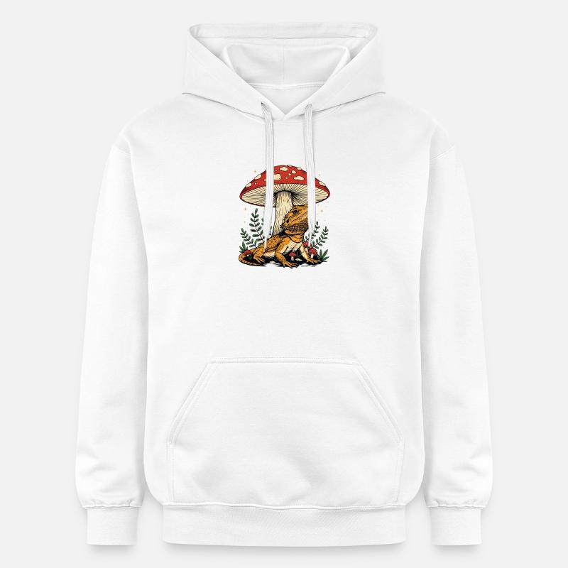 Amant du Pogona Dragon Barbu - Sweat à capuche Softstyle® Gildan Unisexe - blanc