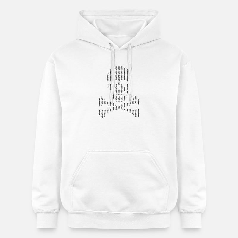 Points de dollar en forme de crâne en os croisés - Sweat à capuche Softstyle® Gildan Unisexe - blanc