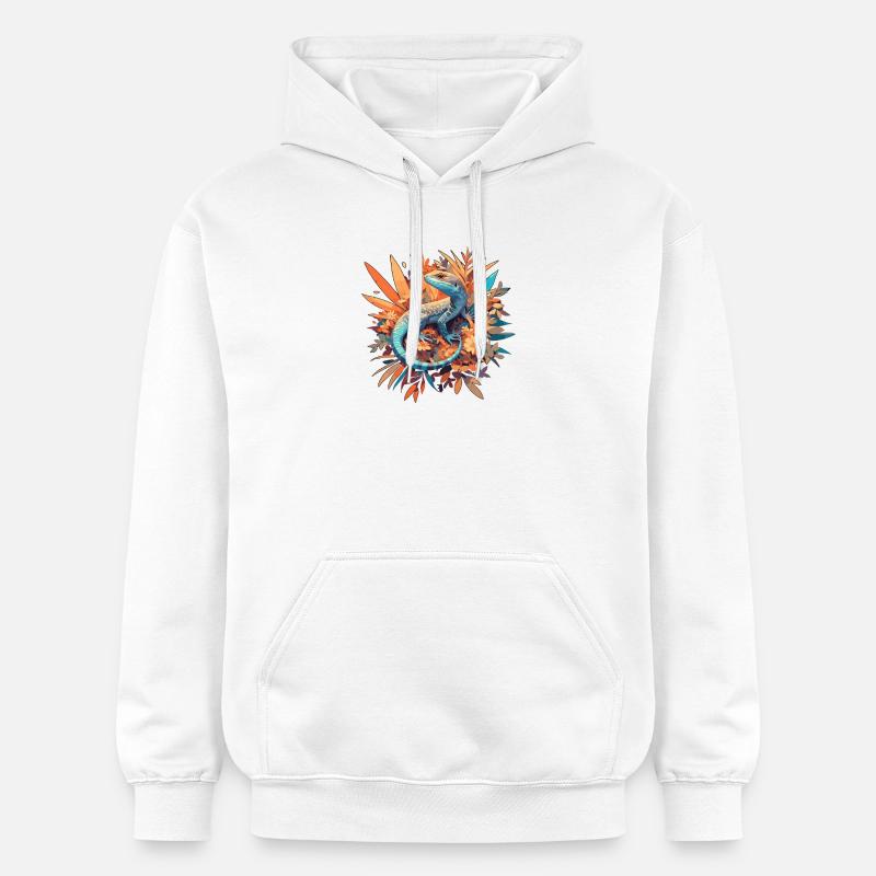 Eidechsen Eidechse - Gildan Unisex Softstyle® Midweight Hoodie - Weiß
