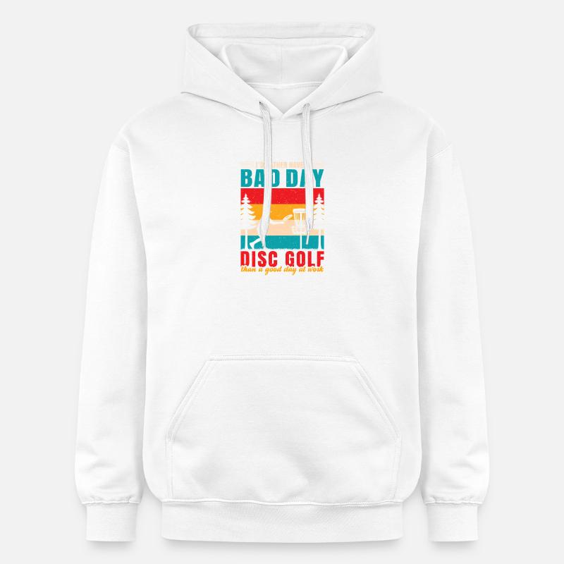 Cadeaux de disc golf Disc Golf - Sweat à capuche Softstyle® Gildan Unisexe - blanc