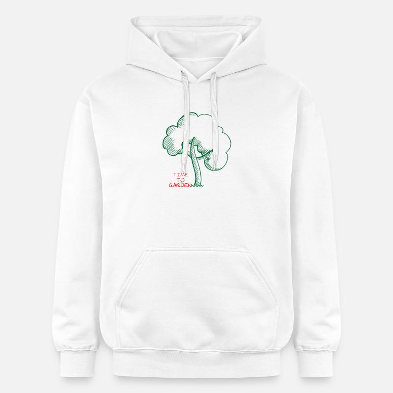 C’est l’heure du jardin - Sweat à capuche Softstyle® Gildan Unisexe - blanc