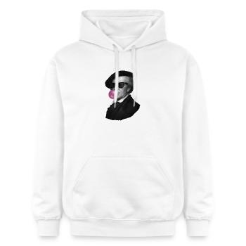 Vintage Bubblegum Portrait Pop Art - Gildan Unisex Softstyle® Midweight Hoodie - white - Front - Liana (172cm) & Jaron (178cm)