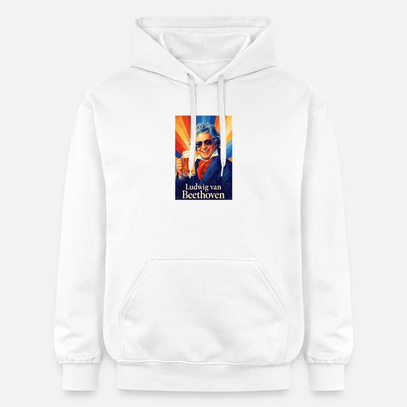 Ludwig van Beethoven - Bluza z kapturem typu unisex Gildan Softstyle® Midweight - biały