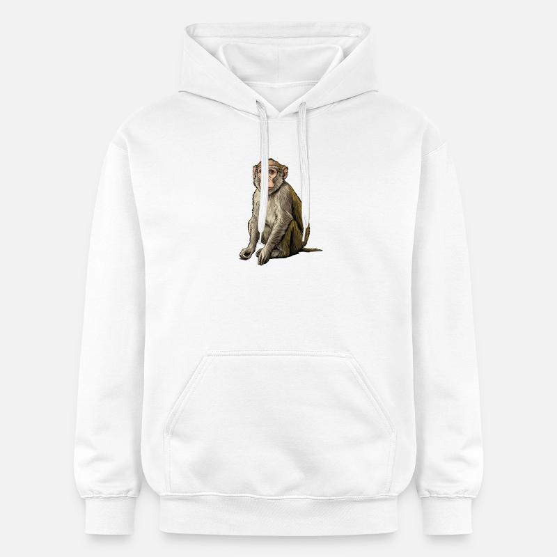 Macaque Macaque - Gildan Unisex Softstyle® Midweight huppari - valkoinen