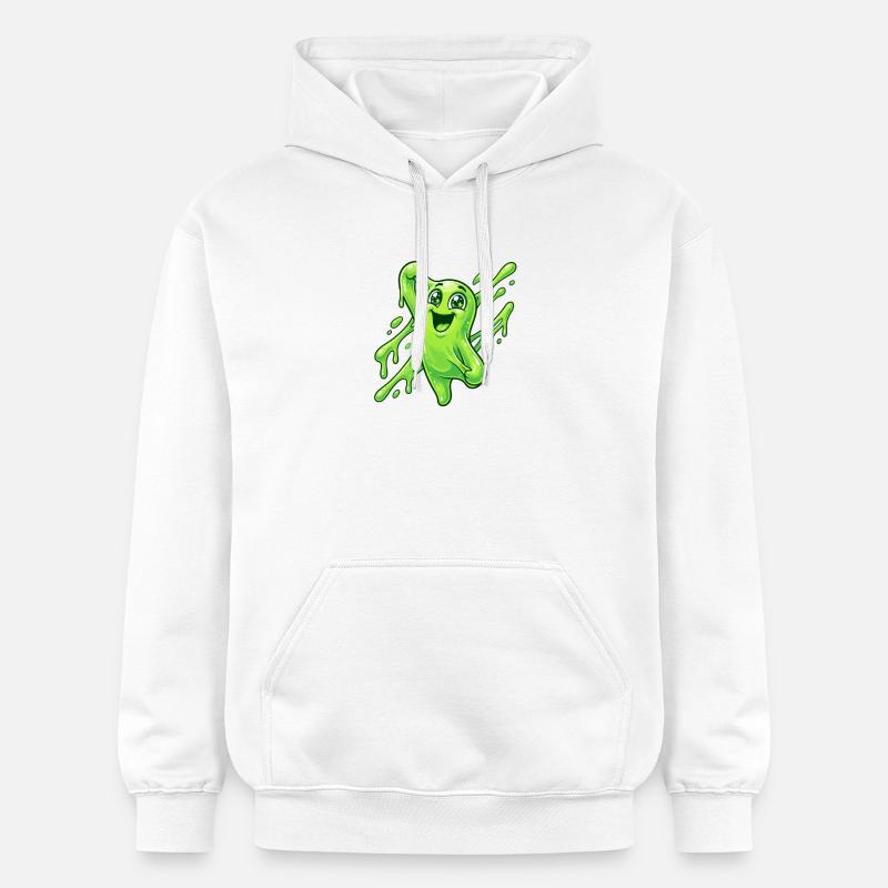 Éclaboussure de Grimace de Slime Vert - Sweat à capuche Softstyle® Gildan Unisexe - blanc