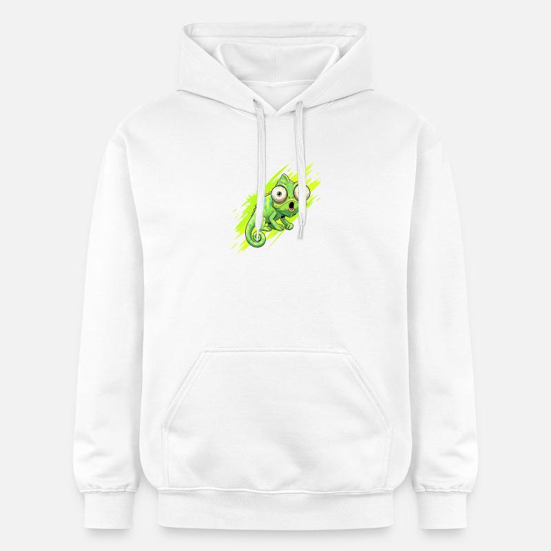 Éclaboussure caméléon néon - Sweat à capuche Softstyle® Gildan Unisexe - blanc