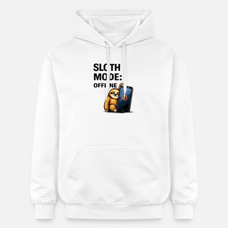 Mode paresse hors ligne - Sweat à capuche Softstyle® Gildan Unisexe - blanc