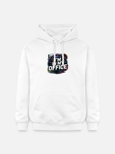 I'm in my office - Gildan Unisex Softstyle® Midweight Hoodie - white