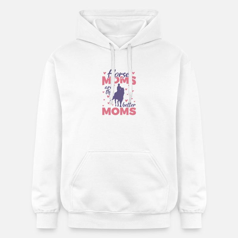 Mère cheval - Sweat à capuche Softstyle® Gildan Unisexe - blanc