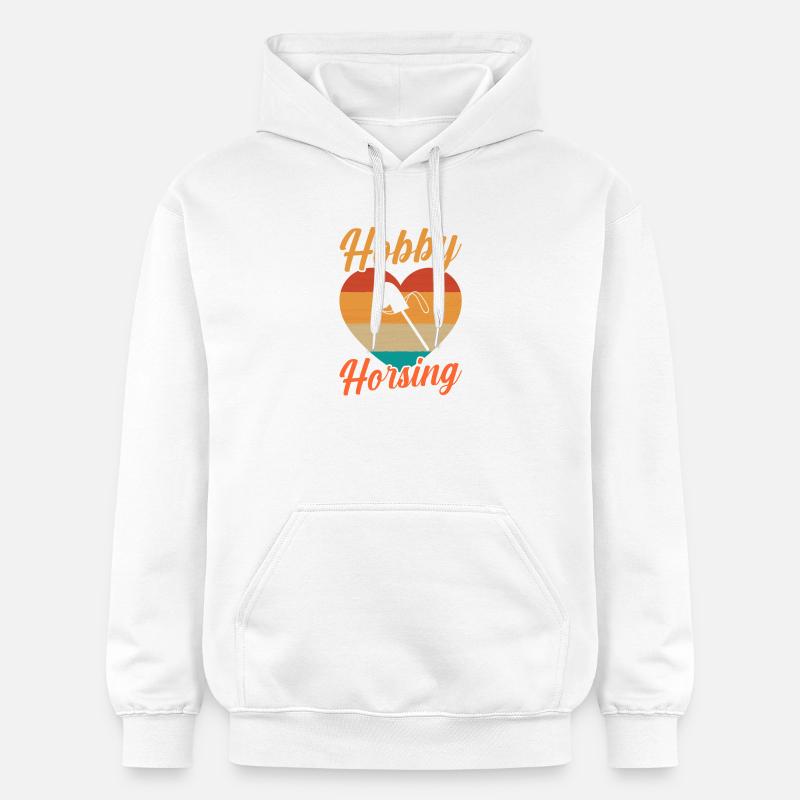 Steckenpferd Cheval de Hobby Cavalier - Sweat à capuche Softstyle® Gildan Unisexe - blanc