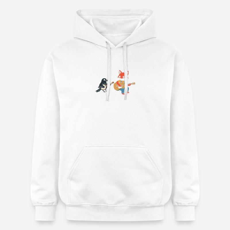 Fox Guitar Crow - Sweat à capuche Softstyle® Gildan Unisexe - blanc