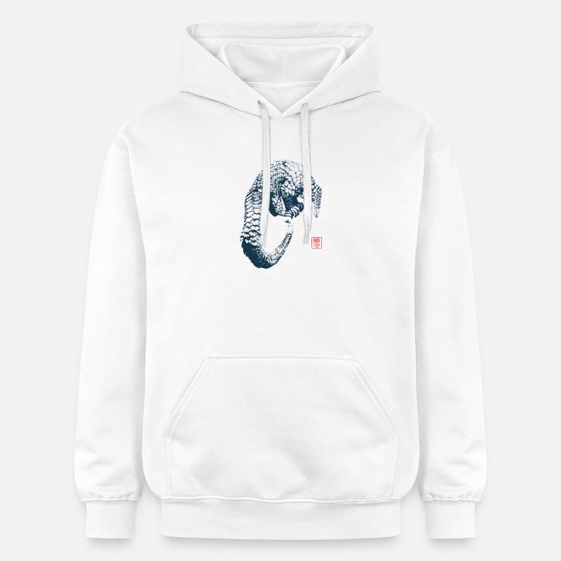Pangolin avec le tampon de kanji - Sweat à capuche Softstyle® Gildan Unisexe - blanc