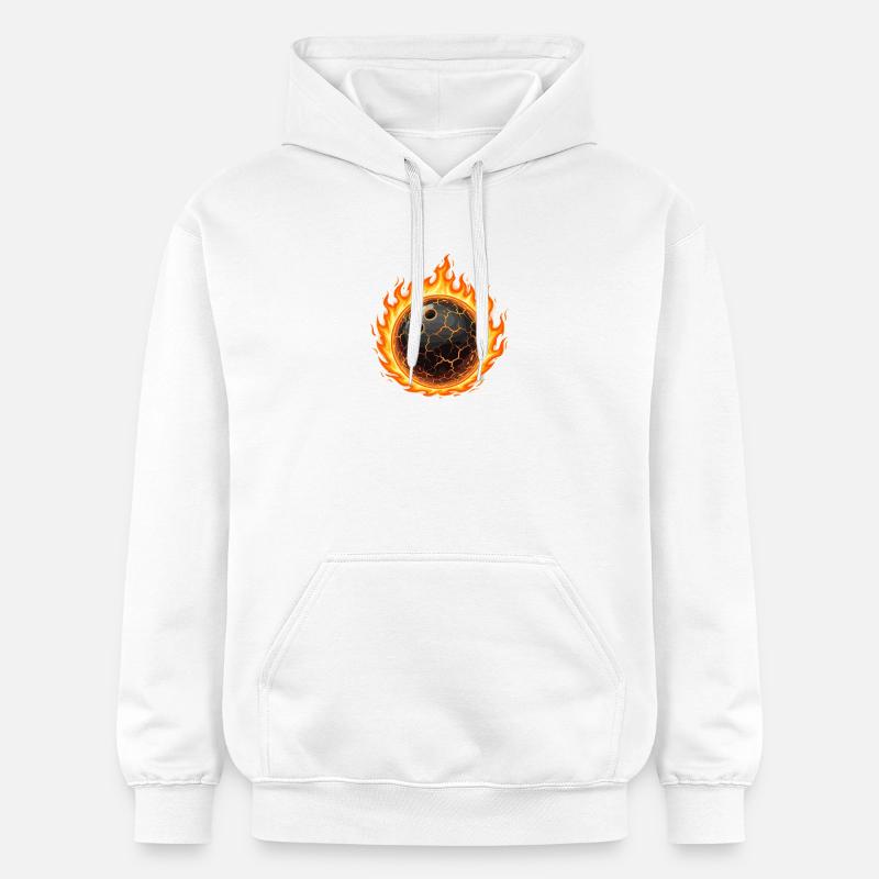 Boule de bowling en lave - Sweat à capuche Softstyle® Gildan Unisexe - blanc