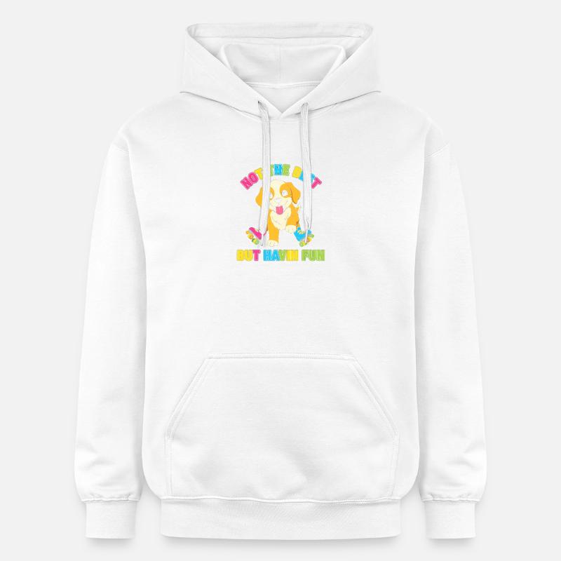 Rolling dog – amusant malgré la malchance - Sweat à capuche Softstyle® Gildan Unisexe - blanc
