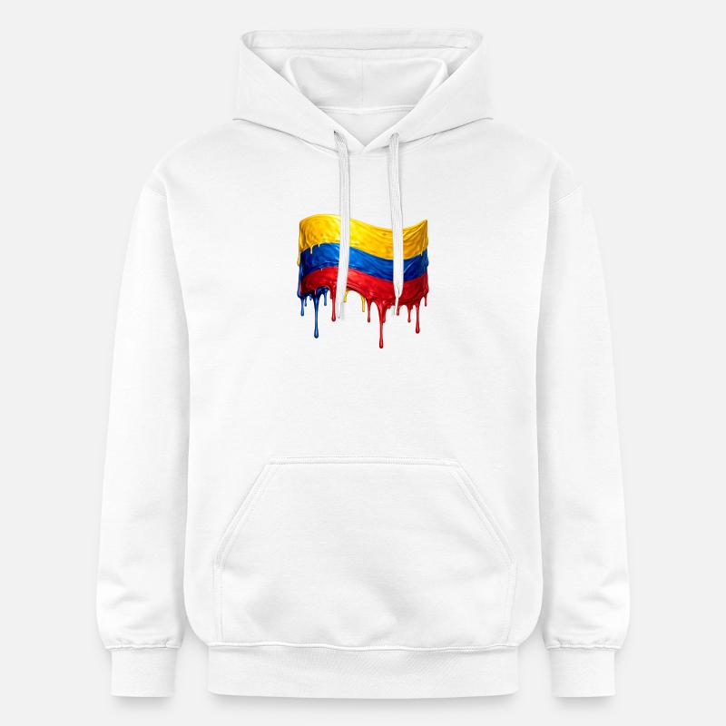 Drapeau colombien tombe - Sweat à capuche Softstyle® Gildan Unisexe - blanc