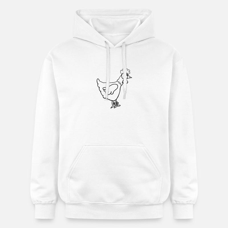 Poule Poule Poule Poule - Sweat à capuche Softstyle® Gildan Unisexe - blanc