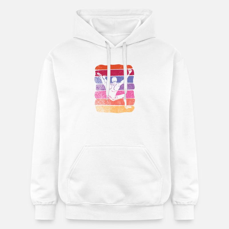 Bloc de bloc de Boulderer - Sweat à capuche Softstyle® Gildan Unisexe - blanc