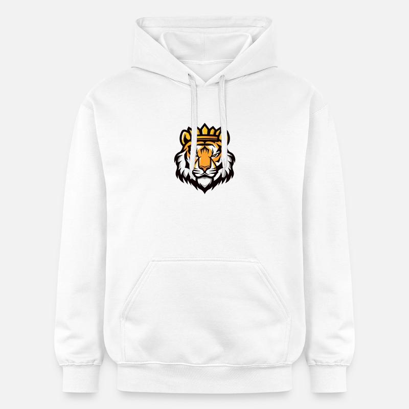 Couronne de Tête de Tigre - Sweat à capuche Softstyle® Gildan Unisexe - blanc