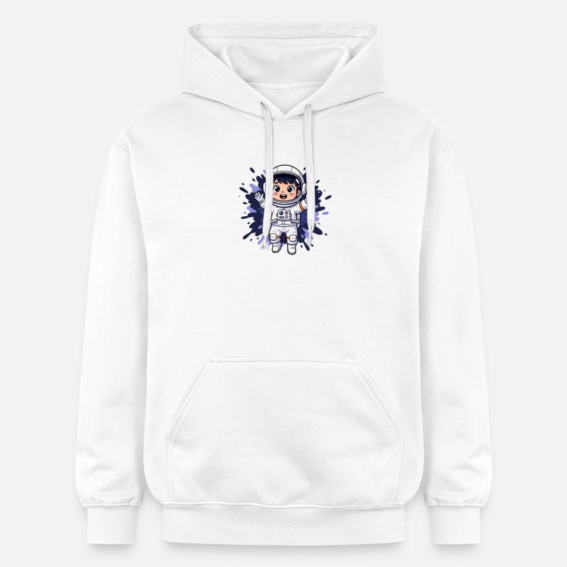 Petit Héros de l’Espace Astronaute - Sweat à capuche Softstyle® Gildan Unisexe - blanc