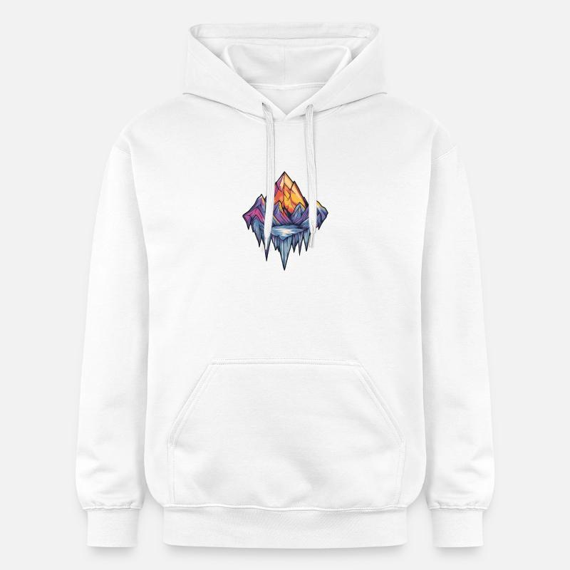 Eisberge Symbol Berge - Sweat à capuche Softstyle® Gildan Unisexe - blanc