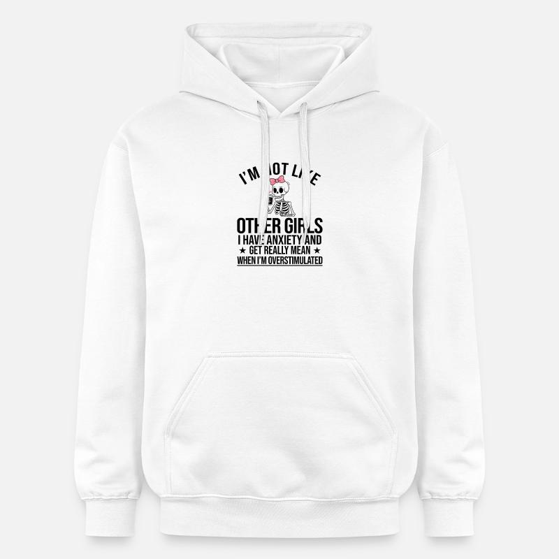 Fille Squelette du Café - Sweat à capuche Softstyle® Gildan Unisexe - blanc