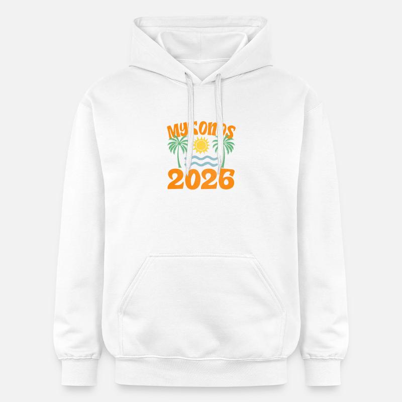 Mykonos 2026 - Sweat à capuche Softstyle® Gildan Unisexe - blanc