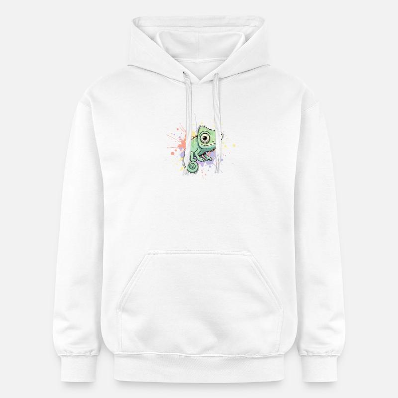 Éclaboussure caméléon aquarelle - Sweat à capuche Softstyle® Gildan Unisexe - blanc