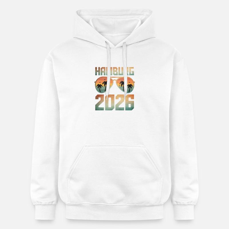 Hambourg 2026 - Sweat à capuche Softstyle® Gildan Unisexe - blanc