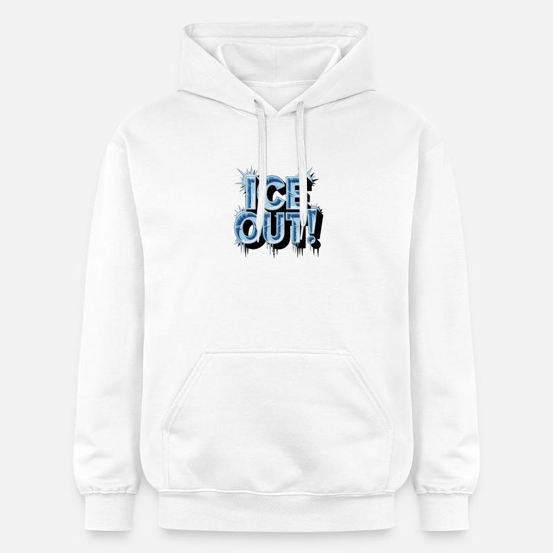 Conception de textures bleu glace - Sweat à capuche Softstyle® Gildan Unisexe - blanc